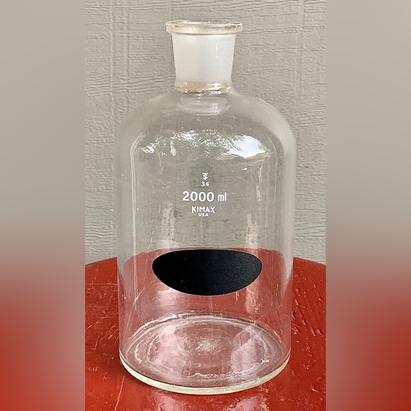 Vintage KIMAX 2000 ml Borosilicate Serum Bottle Laboratory Beaker - Picture 4 of 11